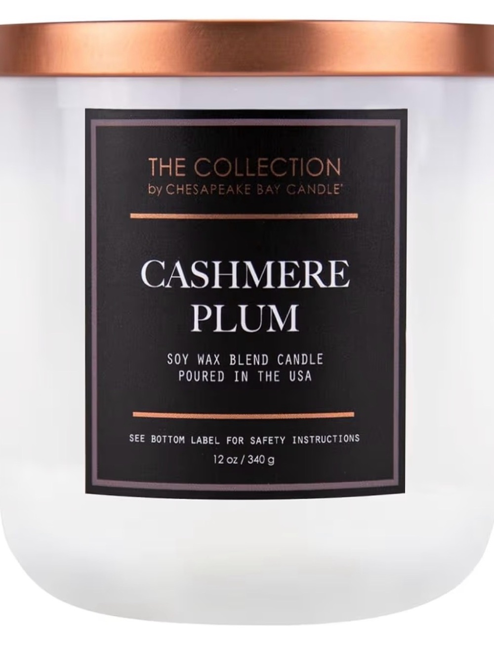 Chesapeake Bay Cashmere Plum Soy Wax Candle - 12 oz NEW Discontinued